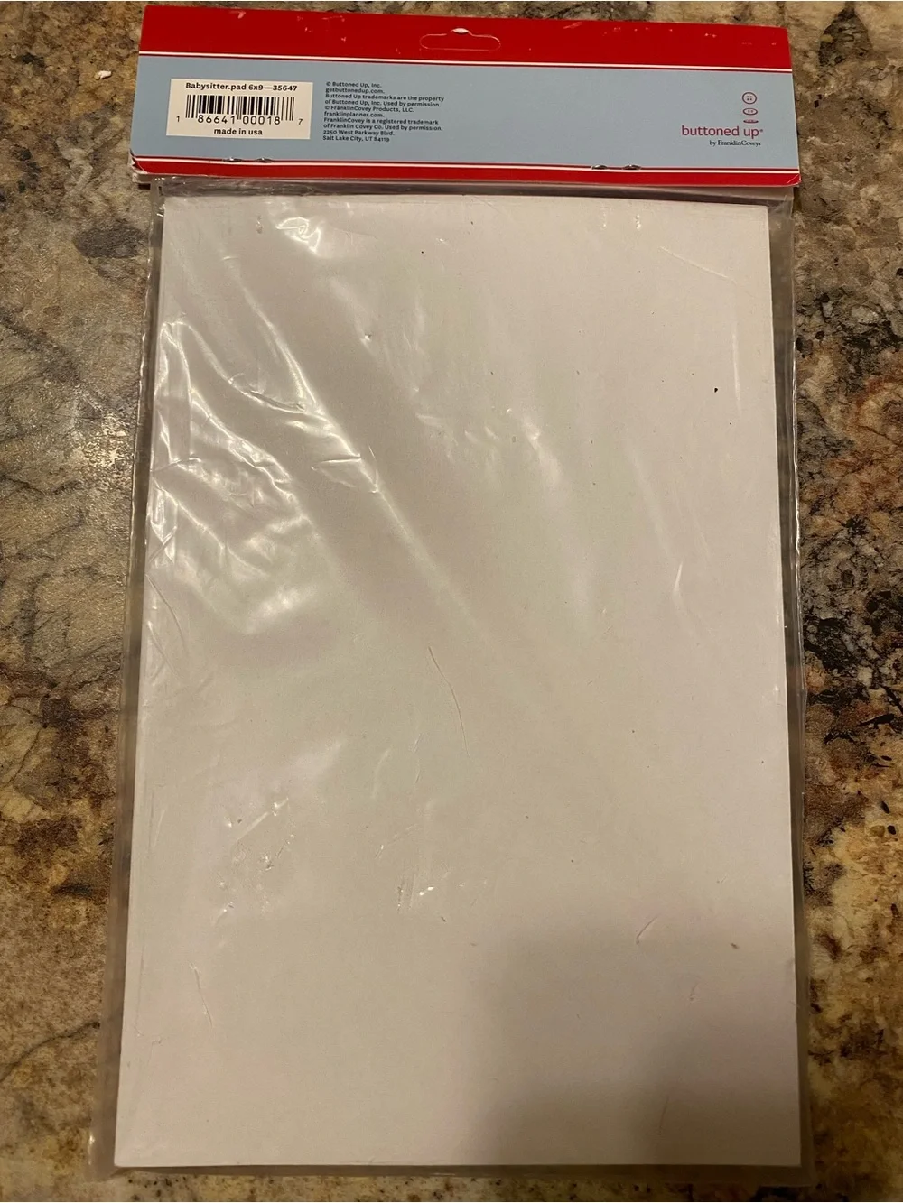 NWT Franklin Covey Babysitter Notepad - Blue